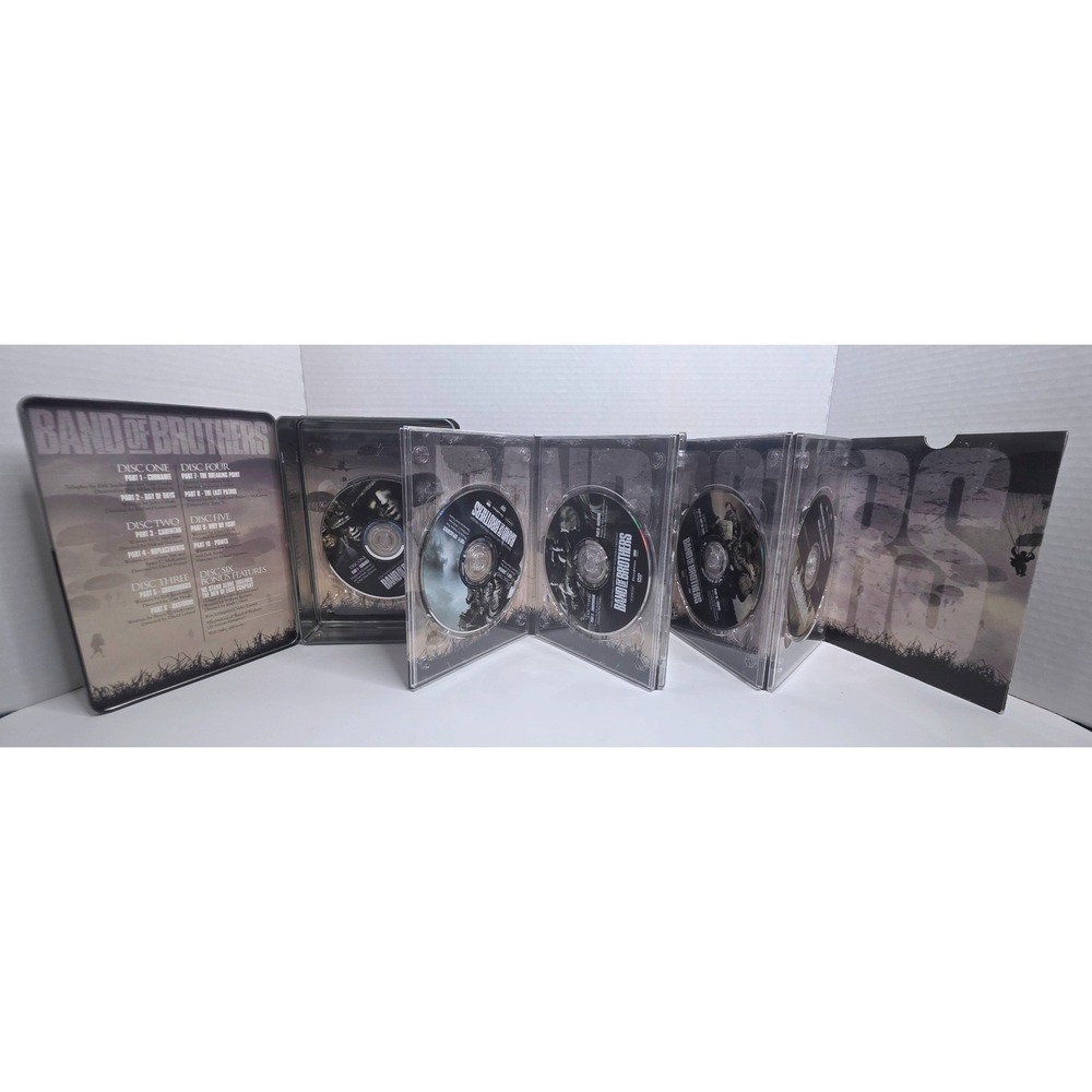Band of Brothers DVD 6-Disc Set HBO Miniseries Collector Tin Tom Hanks Spielberg